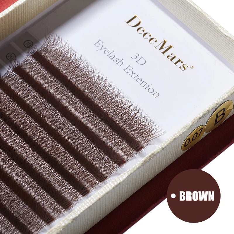 DeceMars 3D W - Shaped Eyelashes Extensions 3 Tip C/D Curl High Quality Idividual Lash - Fleur de Luxe