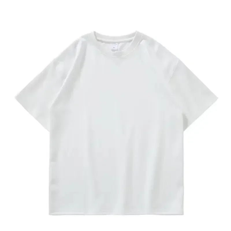 500g Heavy-duty Pure Cotton Short Sleeve T-shirt - Fleur de Luxe