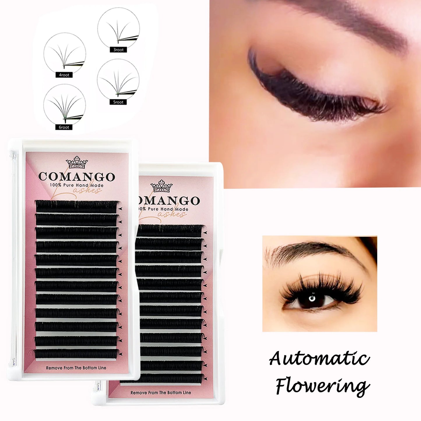 Comango Fast Bloom Easy Fan Lashes - Soft Natural Volume - Fleur de Luxe