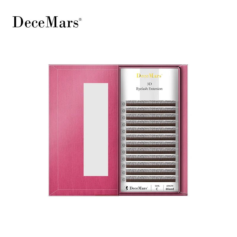DeceMars 3D W - Shaped Eyelashes Extensions 3 Tip C/D Curl High Quality Idividual Lash - Fleur de Luxe