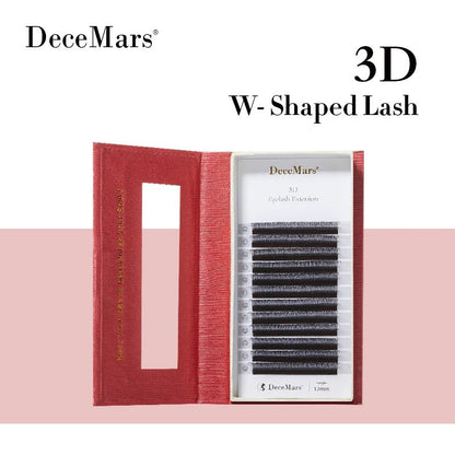 DeceMars 3D W - Shaped Eyelashes Extensions 3 Tip C/D Curl High Quality Idividual Lash - Fleur de Luxe