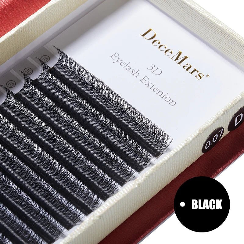 DeceMars 3D W - Shaped Eyelashes Extensions 3 Tip C/D Curl High Quality Idividual Lash - Fleur de Luxe