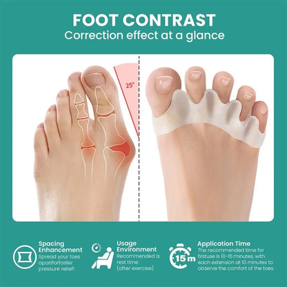 Silicone Toe Separator Bunion Corrector - Foot Care Tool - Fleur de Luxe