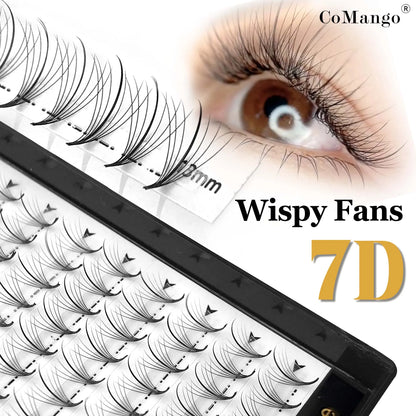 8-15mm Mixed Wispy Hybrid Fan Eyelash Extensions - Faux Mink - Fleur de Luxe