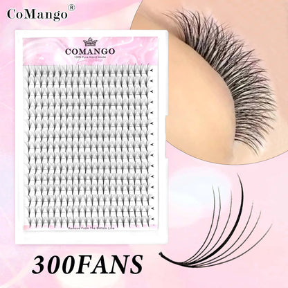8-15mm Mixed Wispy Hybrid Fan Eyelash Extensions - Faux Mink - Fleur de Luxe