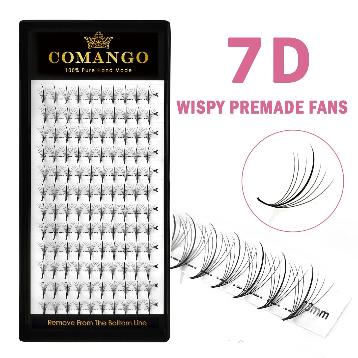 8-15mm Mixed Wispy Hybrid Fan Eyelash Extensions - Faux Mink - Fleur de Luxe
