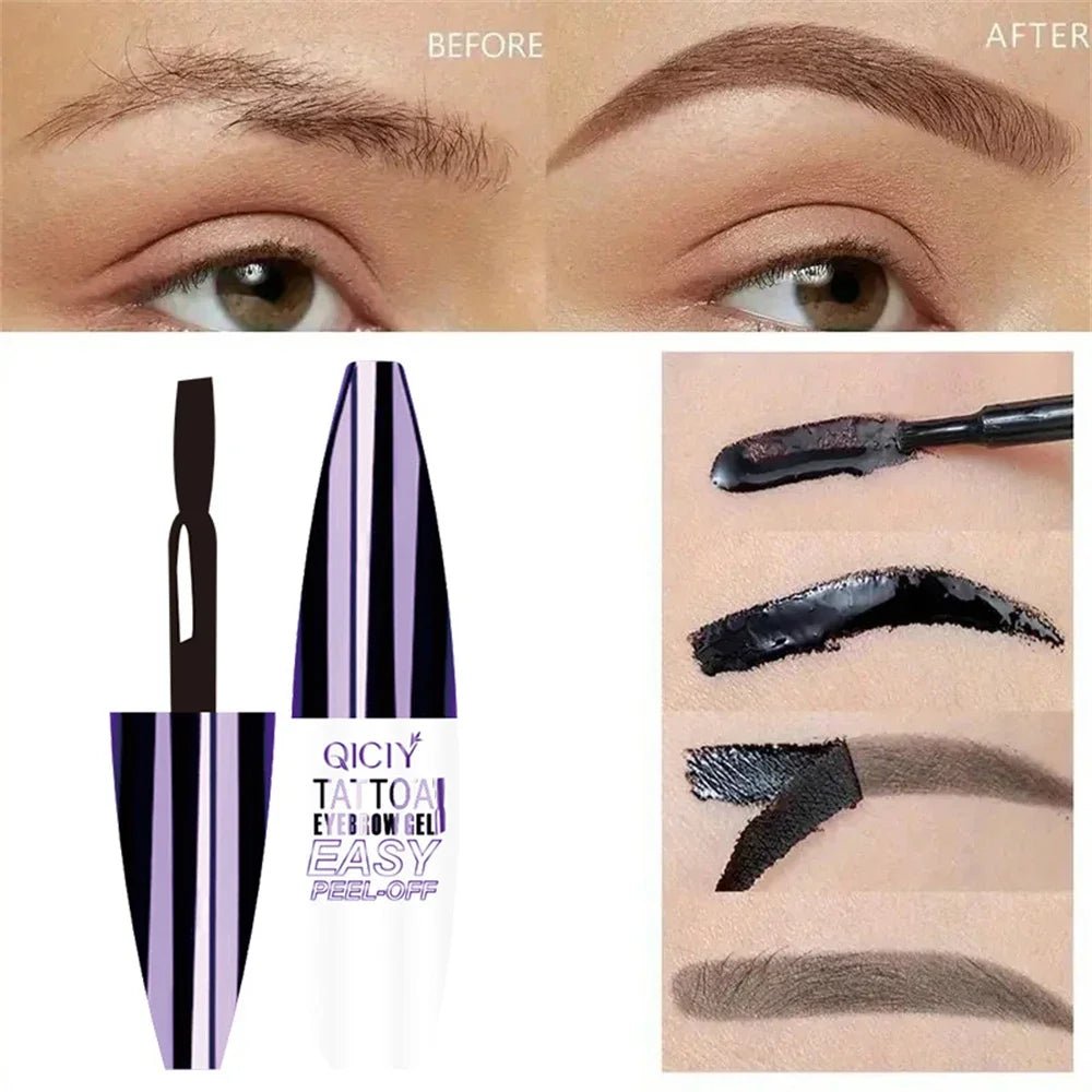 Lasting 3 Days Tattoo Easy Peel Off Eyebrow Gel Cream Types Long - Lasting Smudge - Proof Sweat Resistant Waterproof Cosmetics - Fleur de Luxe