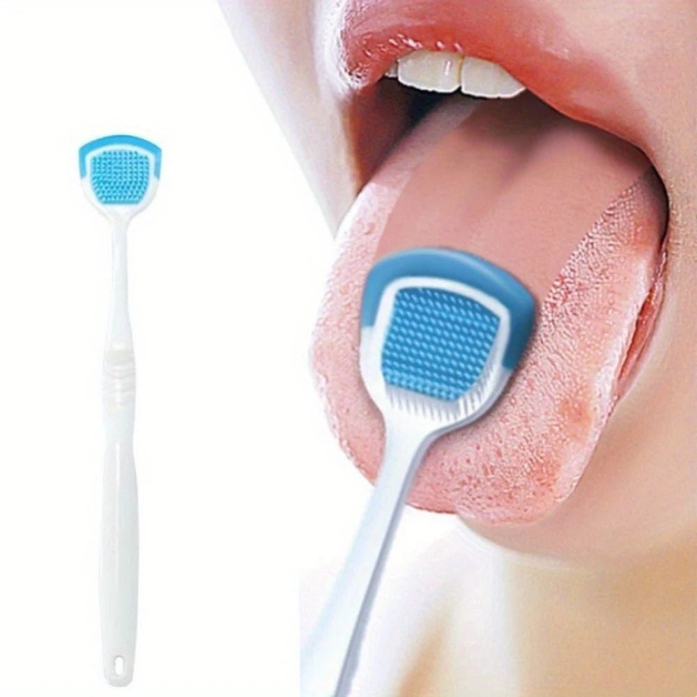 Silicone Tongue Cleaners Set - Fresh Breath Tool for Oral Hygiene - Fleur de Luxe