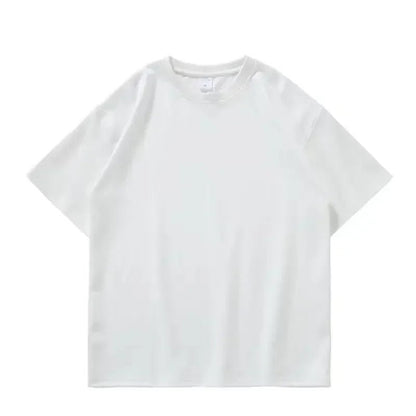500g Heavy-duty Pure Cotton Short Sleeve T-shirt - Fleur de Luxe