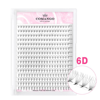 8-15mm Mixed Wispy Hybrid Fan Eyelash Extensions - Faux Mink - Fleur de Luxe