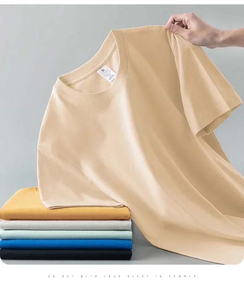 Men’s Heavy Cotton T-Shirt – 230g Premium Quality - Fleur de Luxe