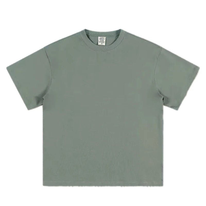 500g Heavy-duty Pure Cotton Short Sleeve T-shirt - Fleur de Luxe