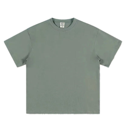 500g Heavy-duty Pure Cotton Short Sleeve T-shirt - Fleur de Luxe