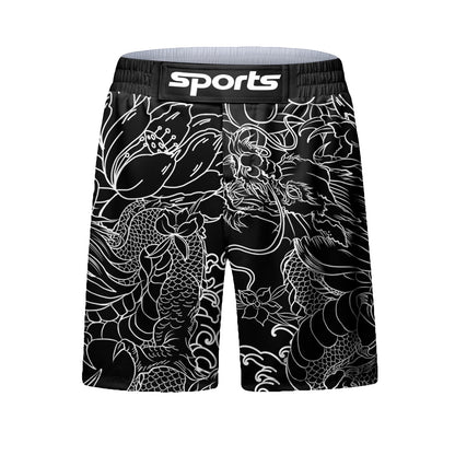Men Tracksuit MMA No Gi Rashguard Jiu Jitsu T-shirt+Pants Boxing Jerseys Set BJJ Muay Thai Shorts Compression Legging Sportsuit - Fleur de Luxe