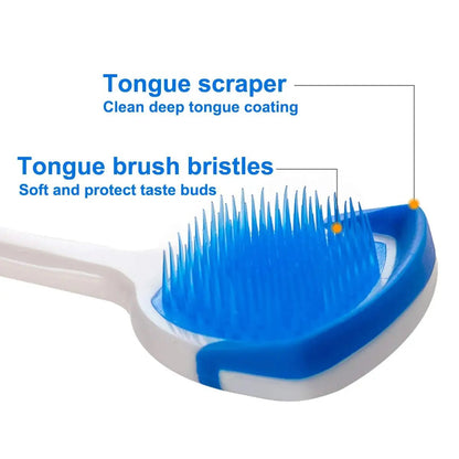 Silicone Tongue Cleaners Set - Fresh Breath Tool for Oral Hygiene - Fleur de Luxe