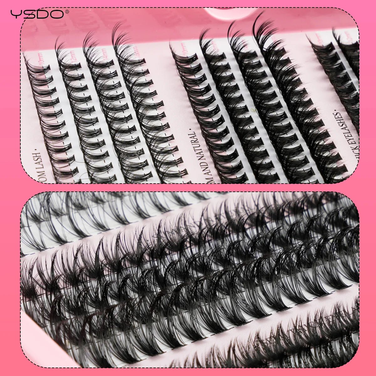 DIY Lash Kit 8-16mm Individual Lashes Clusters w/ Waterproof Bond, Seal & Tweezers - Fleur de Luxe