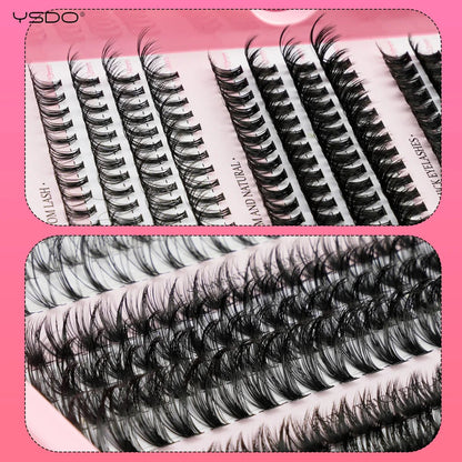 DIY Lash Kit 8-16mm Individual Lashes Clusters w/ Waterproof Bond, Seal & Tweezers - Fleur de Luxe