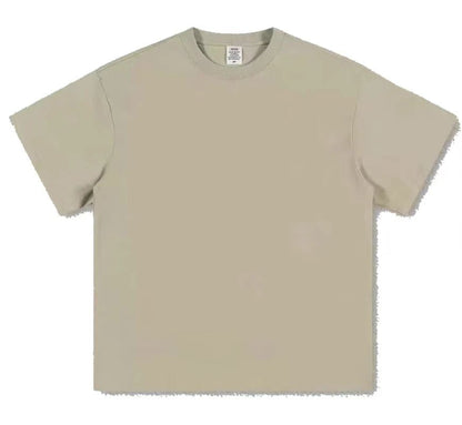 500g Heavy-duty Pure Cotton Short Sleeve T-shirt - Fleur de Luxe