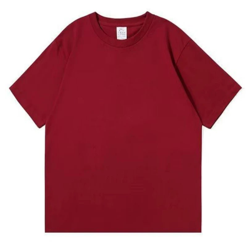 500g Heavy-duty Pure Cotton Short Sleeve T-shirt - Fleur de Luxe