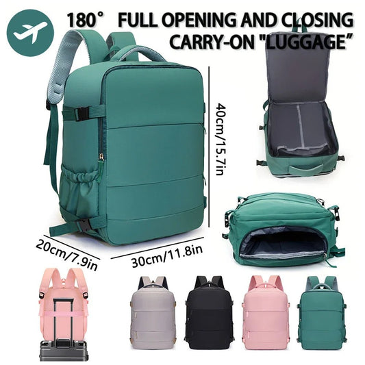 Airline Approved Carry - On Backpack | 180° Opening, Lightweight & Laptop Ready. - Fleur de Luxe