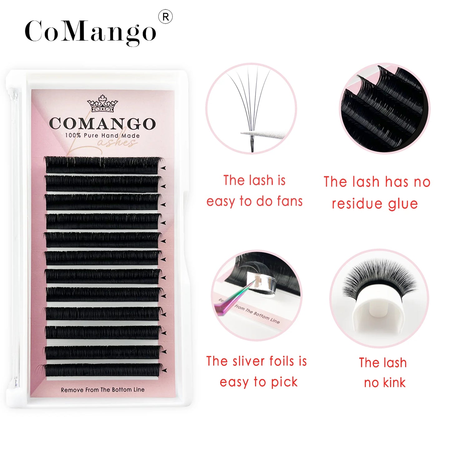 Comango Fast Bloom Easy Fan Lashes - Soft Natural Volume - Fleur de Luxe